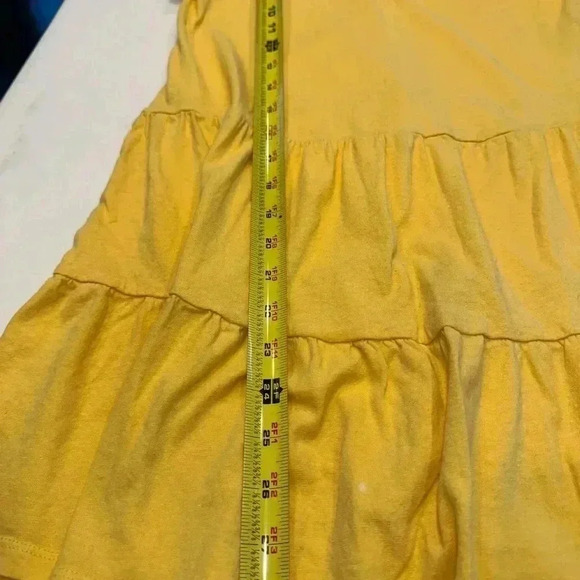 ASOS cotton cap sleeve top. Deep V front & back Yellow size 2 - Picture 6 of 7